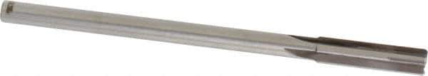 Made in USA - 7/16" Carbide-Tipped 4 Flute Chucking Reamer - Straight Flute, 3/8" Straight Shank, 1-3/4" Flute Length, 7" OAL - Apex Tool & Supply