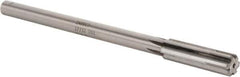 Made in USA - 17/32" Carbide-Tipped 6 Flute Chucking Reamer - Straight Flute, 7/16" Straight Shank, 2" Flute Length, 8" OAL - Apex Tool & Supply