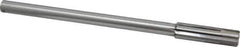 Made in USA - 9/16" Carbide-Tipped 6 Flute Chucking Reamer - Straight Flute, 7/16" Straight Shank, 2" Flute Length, 8" OAL - Apex Tool & Supply