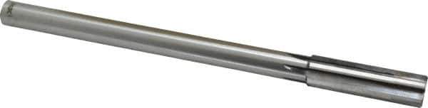 Made in USA - 43/64" Carbide-Tipped 6 Flute Chucking Reamer - Straight Flute, Straight Shank, 2-1/4" Flute Length, 9" OAL - Apex Tool & Supply