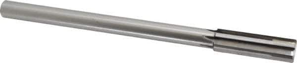Made in USA - 11/16" Carbide-Tipped 6 Flute Chucking Reamer - Straight Flute, 9/16" Straight Shank, 2-1/4" Flute Length, 9" OAL - Apex Tool & Supply