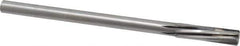 Made in USA - 1/2" Carbide-Tipped 6 Flute Chucking Reamer - Spiral Flute, 7/16" Straight Shank, 2" Flute Length, 8" OAL - Apex Tool & Supply
