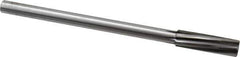 Made in USA - 9/16" Carbide-Tipped 6 Flute Chucking Reamer - Spiral Flute, 7/16" Straight Shank, 2" Flute Length, 8" OAL - Apex Tool & Supply