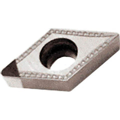 Iscar - DCMT3-2 T Grade IB55 CBN Turning Insert - Uncoated, 55° Diamond, 3/8" Inscr Circle, 5/32" Thick, 1/32" Corner Radius - Apex Tool & Supply