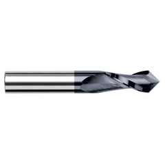 0.3125″ (5/16″) Cutter Diameter × 0.8120″ (13/16″) Length of Cut × 90° included Carbide Drill/End Mill, 2 Flutes, AlTiN Coated - Exact Industrial Supply