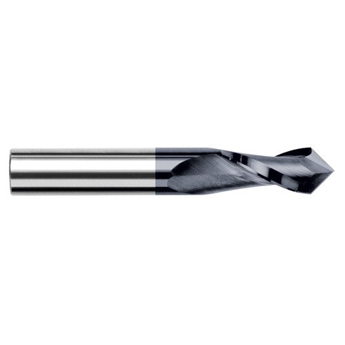 0.0781″ (5/64″) Cutter Diameter × 0.2500″ (1/4″) Length of Cut × 90° included Carbide Drill/End Mill, 2 Flutes, AlTiN Coated - Exact Industrial Supply