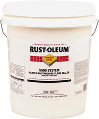 Rust-Oleum - 5 Gal Can Satin Clear Floor Coating - 150 to 300 Sq Ft/Gal Coverage, 37 g/L VOC Content - Apex Tool & Supply