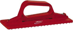 Vikan - 9" Long x 3-3/4" Wide Scouring Pad Holder - Red - Apex Tool & Supply