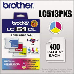 Brother - Cyan, Magenta & Yellow Ink Cartridge - Use with Brother DCP-130C, 330C, 350C, intelliFAX-1860C, 1960C, 2480C, 2580C, MFC-230C, 240C, 440CN, 465CN, 665CW, 685CW, 845CW, 885CW, 3360C - Apex Tool & Supply