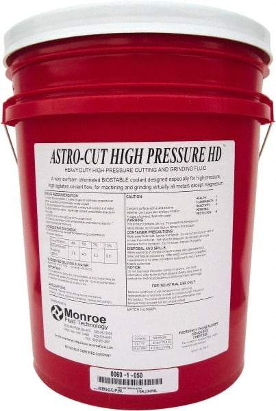 Monroe Fluid Technology - 5 Gal Pail Cutting & Grinding Fluid - Semisynthetic - Apex Tool & Supply