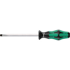 Wera - 6.5mm Blade Width, Slotted Screwdriver - 125mm Blade Length, Hexagon Shank, Ergonomic Handle - Apex Tool & Supply