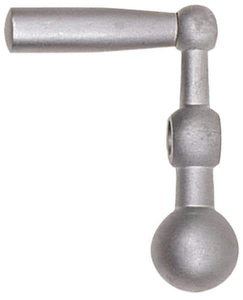 Jergens - 11/16" Hub Height Crank Handle - 3/8" Bore, 4" Center to Center, Steel - Apex Tool & Supply