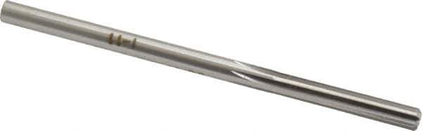 Made in USA - #12 High Speed Steel 6 Flute Chucking Reamer - Straight Flute, 0.189" Straight Shank, 1-1/8" Flute Length, 3-1/2" OAL - Apex Tool & Supply