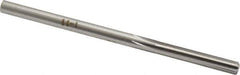 Made in USA - #12 High Speed Steel 6 Flute Chucking Reamer - Straight Flute, 0.189" Straight Shank, 1-1/8" Flute Length, 3-1/2" OAL - Apex Tool & Supply