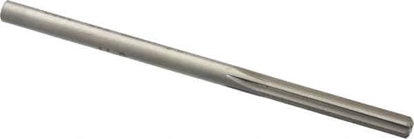 Made in USA - #13 High Speed Steel 6 Flute Chucking Reamer - Straight Flute, 0.185" Straight Shank, 1-1/8" Flute Length, 3-1/2" OAL - Apex Tool & Supply