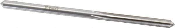 Made in USA - #19 High Speed Steel 6 Flute Chucking Reamer - Straight Flute, 0.166" Straight Shank, 1-1/8" Flute Length, 3-1/4" OAL - Apex Tool & Supply