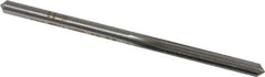 Made in USA - #20 High Speed Steel 6 Flute Chucking Reamer - Straight Flute, 0.161" Straight Shank, 1-1/8" Flute Length, 3-1/4" OAL - Apex Tool & Supply