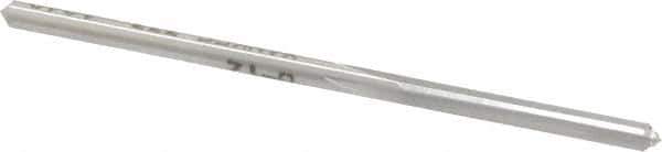 Made in USA - #37 High Speed Steel 4 Flute Chucking Reamer - Straight Flute, 0.104" Straight Shank, 7/8" Flute Length, 2-1/2" OAL - Apex Tool & Supply