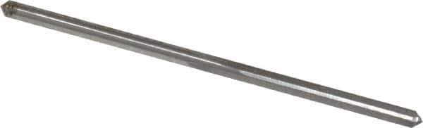 Made in USA - #40 High Speed Steel 4 Flute Chucking Reamer - Straight Flute, 0.098" Straight Shank, 7/8" Flute Length, 2-3/8" OAL - Apex Tool & Supply