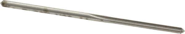 Made in USA - #46 High Speed Steel 4 Flute Chucking Reamer - Straight Flute, 0.081" Straight Shank, 3/4" Flute Length, 2-1/8" OAL - Apex Tool & Supply