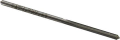 Made in USA - 3/32" High Speed Steel 4 Flute Chucking Reamer - Straight Flute, 3/32" Straight Shank, 3/4" Flute Length, 2-1/4" OAL - Apex Tool & Supply