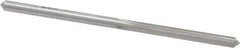 Made in USA - 1/8" High Speed Steel 4 Flute Chucking Reamer - Straight Flute, 1/8" Straight Shank, 7/8" Flute Length, 2-3/4" OAL - Apex Tool & Supply