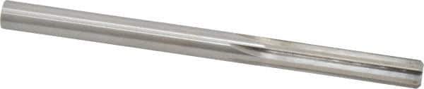 Made in USA - 21/64" High Speed Steel 6 Flute Chucking Reamer - Straight Flute, 21/64" Straight Shank, 1-1/2" Flute Length, 4-5/8" OAL - Apex Tool & Supply