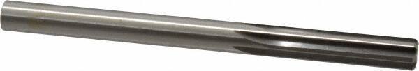 Made in USA - 25/64" High Speed Steel 6 Flute Chucking Reamer - Straight Flute, 25/64" Straight Shank, 1-3/4" Flute Length, 5-1/8" OAL - Apex Tool & Supply