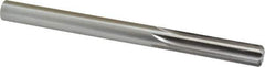 Made in USA - 7/16" High Speed Steel 6 Flute Chucking Reamer - Straight Flute, 7/16" Straight Shank, 1-3/4" Flute Length, 5-1/2" OAL - Apex Tool & Supply