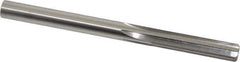 Made in USA - Letter X High Speed Steel 6 Flute Chucking Reamer - Straight Flute, 0.397" Straight Shank, 1-3/4" Flute Length, 5-1/8" OAL - Apex Tool & Supply