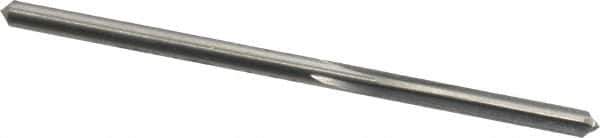 Made in USA - 1/8" High Speed Steel 4 Flute Chucking Reamer - Straight Flute, 1/8" Straight Shank, 7/8" Flute Length, 2-3/4" OAL - Apex Tool & Supply