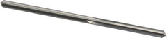 Made in USA - 1/8" High Speed Steel 4 Flute Chucking Reamer - Straight Flute, 1/8" Straight Shank, 7/8" Flute Length, 2-3/4" OAL - Apex Tool & Supply