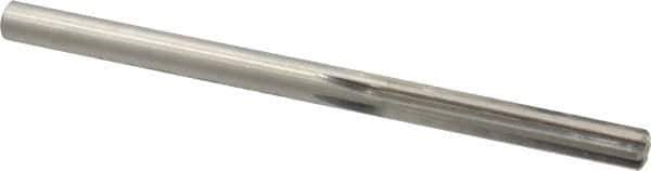 Made in USA - 1/4" High Speed Steel 6 Flute Chucking Reamer - Straight Flute, 1/4" Straight Shank, 1-1/2" Flute Length, 4" OAL - Apex Tool & Supply