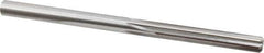 Made in USA - 1/4" High Speed Steel 6 Flute Chucking Reamer - Straight Flute, 1/4" Straight Shank, 1-1/2" Flute Length, 4" OAL - Apex Tool & Supply