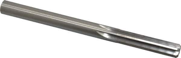 Made in USA - 0.4385" High Speed Steel 6 Flute Chucking Reamer - Straight Flute, 0.4385" Straight Shank, 1-3/4" Flute Length, 5-1/2" OAL - Apex Tool & Supply