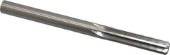 Made in USA - 0.4385" High Speed Steel 6 Flute Chucking Reamer - Straight Flute, 0.4385" Straight Shank, 1-3/4" Flute Length, 5-1/2" OAL - Apex Tool & Supply
