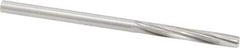 Made in USA - #5 High Speed Steel 6 Flute Chucking Reamer - Spiral Flute, 0.2055" Straight Shank, 1-1/4" Flute Length, 3-3/4" OAL - Apex Tool & Supply
