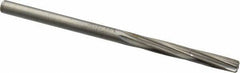 Made in USA - #11 High Speed Steel 6 Flute Chucking Reamer - Spiral Flute, 0.191" Straight Shank, 1-1/4" Flute Length, 3-1/2" OAL - Apex Tool & Supply