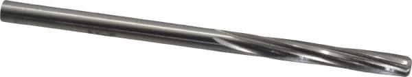 Made in USA - #12 High Speed Steel 6 Flute Chucking Reamer - Spiral Flute, 0.189" Straight Shank, 1-1/8" Flute Length, 3-1/2" OAL - Apex Tool & Supply