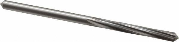 Made in USA - #17 High Speed Steel 6 Flute Chucking Reamer - Spiral Flute, 0.173" Straight Shank, 1-1/8" Flute Length, 3-3/8" OAL - Apex Tool & Supply