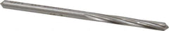 Made in USA - #19 High Speed Steel 6 Flute Chucking Reamer - Spiral Flute, 0.166" Straight Shank, 1-1/8" Flute Length, 3-1/4" OAL - Apex Tool & Supply