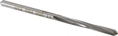 Made in USA - #28 High Speed Steel 4 Flute Chucking Reamer - Spiral Flute, 9/64" Straight Shank, 1" Flute Length, 2-7/8" OAL - Apex Tool & Supply