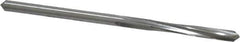 Made in USA - #29 High Speed Steel 4 Flute Chucking Reamer - Spiral Flute, 0.136" Straight Shank, 1" Flute Length, 2-7/8" OAL - Apex Tool & Supply