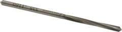 Made in USA - #32 High Speed Steel 4 Flute Chucking Reamer - Spiral Flute, 0.116" Straight Shank, 7/8" Flute Length, 2-3/4" OAL - Apex Tool & Supply