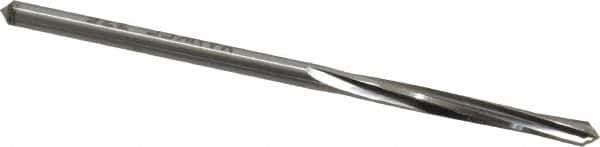 Made in USA - #34 High Speed Steel 4 Flute Chucking Reamer - Spiral Flute, 0.111" Straight Shank, 7/8" Flute Length, 2-5/8" OAL - Apex Tool & Supply