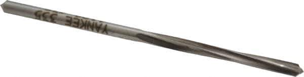 Made in USA - #35 High Speed Steel 4 Flute Chucking Reamer - Spiral Flute, 0.11" Straight Shank, 7/8" Flute Length, 2-5/8" OAL - Apex Tool & Supply