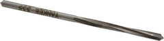 Made in USA - #35 High Speed Steel 4 Flute Chucking Reamer - Spiral Flute, 0.11" Straight Shank, 7/8" Flute Length, 2-5/8" OAL - Apex Tool & Supply