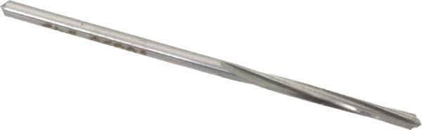 Made in USA - #43 High Speed Steel 4 Flute Chucking Reamer - Spiral Flute, 0.089" Straight Shank, 3/4" Flute Length, 2-1/4" OAL - Apex Tool & Supply