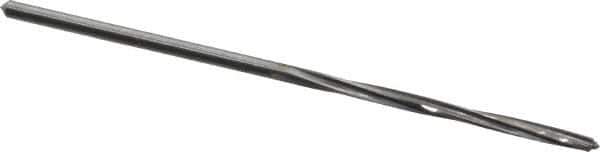 Made in USA - #54 High Speed Steel 4 Flute Chucking Reamer - Spiral Flute, 0.055" Straight Shank, 1/2" Flute Length, 1-7/8" OAL - Apex Tool & Supply