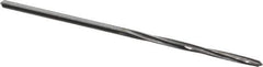 Made in USA - #54 High Speed Steel 4 Flute Chucking Reamer - Spiral Flute, 0.055" Straight Shank, 1/2" Flute Length, 1-7/8" OAL - Apex Tool & Supply